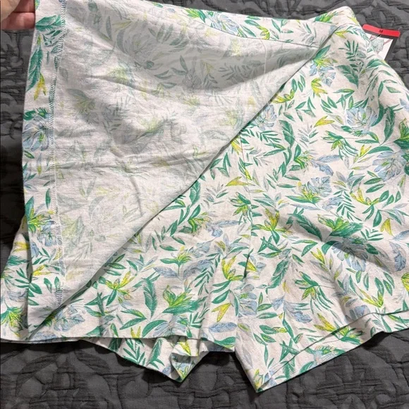 Ellen Tracy women’s size medium linen wrap floral mini skort new summer beach - Picture 5 of 12